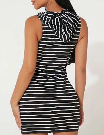 Rochie scurta SHEIN, alb/negru