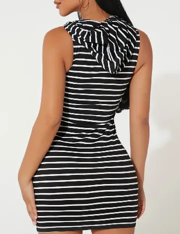 Rochie scurta SHEIN, alb/negru