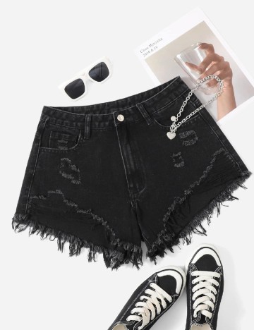 Pantaloni scurti SHEIN, negru
