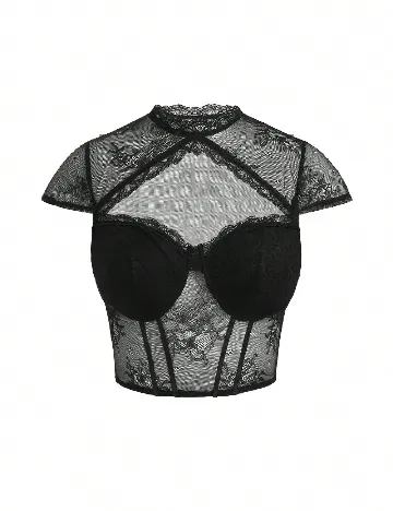 Top SHEIN CURVE, negru