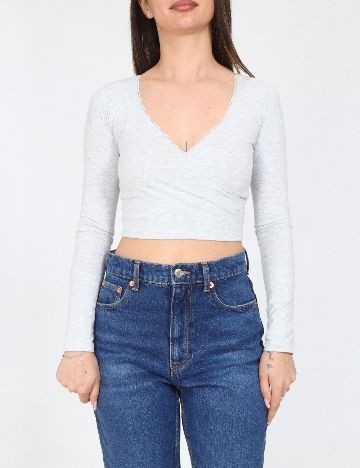 Top Bershka, gri