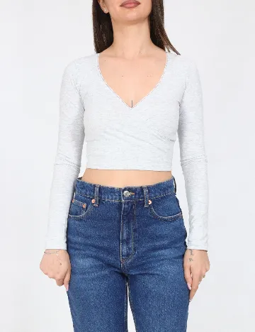 Top Bershka, gri