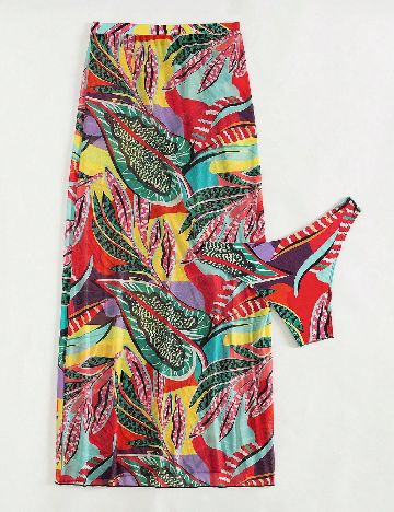 Set chilot de baie si fusta de plaja SHEIN, mix culori