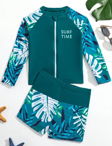 Costum de baie Shein Kids, albastru