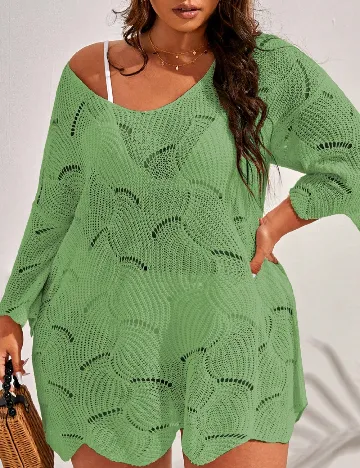 Rochie de plaja SHEIN CURVE, verde