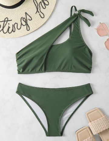 Costum de baie SHEIN, verde