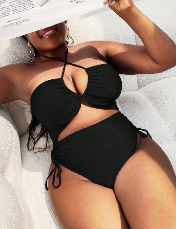 Costum de baie SHEIN CURVE, negru