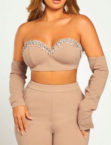 Top SHEIN, maro deschis