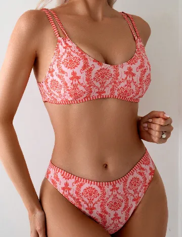 Costum de baie SHEIN, rosu/roz