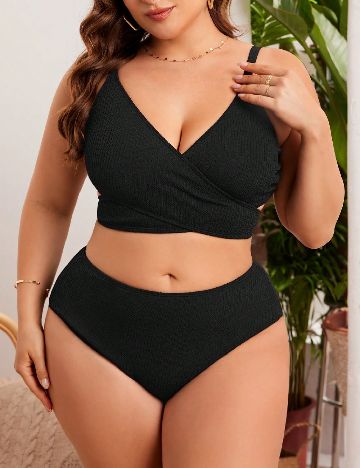 Costum de baie SHEIN CURVE, negru