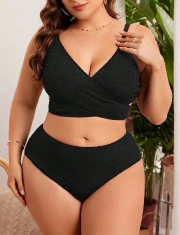 Costum de baie SHEIN CURVE, negru