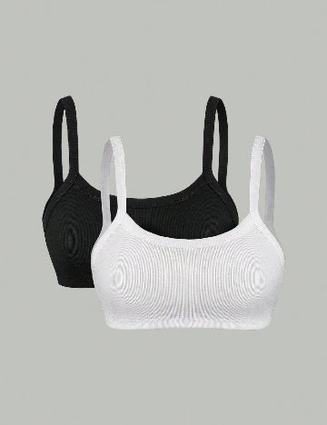 Set bustiere SHEIN, negru/alb