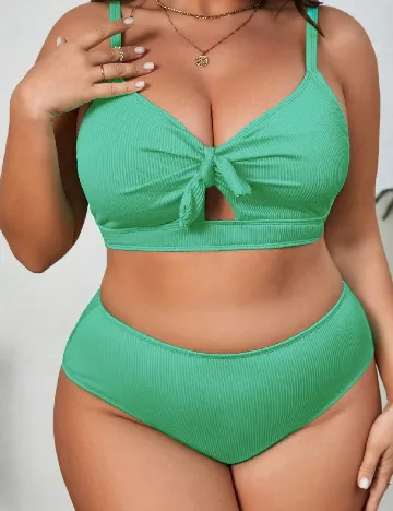 Costum de baie SHEIN CURVE, verde