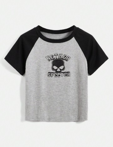 Tricou Romwe, gri