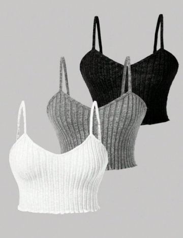 Set topuri 3 bucati SHEIN CURVE, mix culori