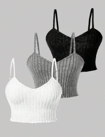 Set topuri 3 bucati SHEIN CURVE, mix culori