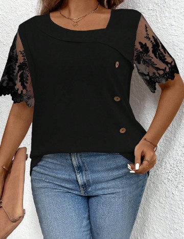 Bluza SHEIN CURVE, negru