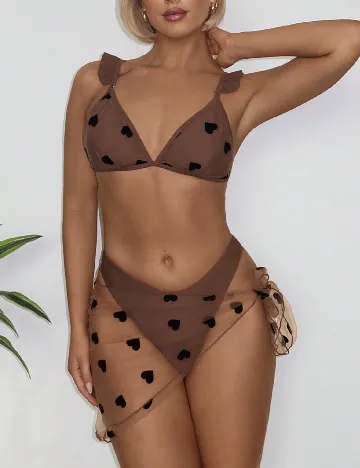 Costum de baie SHEIN, maro