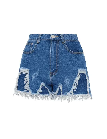 Pantaloni scurti PrettyLittleThing Plus Size, albastru