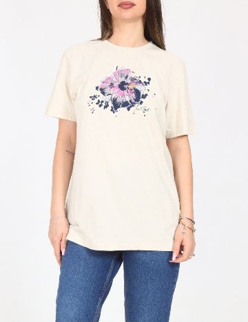 Tricou Oversize Zara, bej