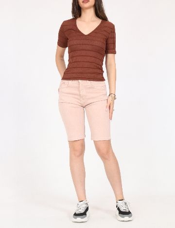 Pantaloni scurti Zara, roz pudra