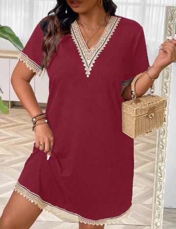 Rochie scurta SHEIN CURVE, rosu