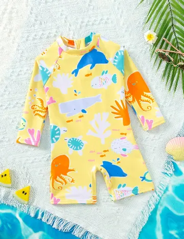 Costum de baie Shein Kids, mix culori