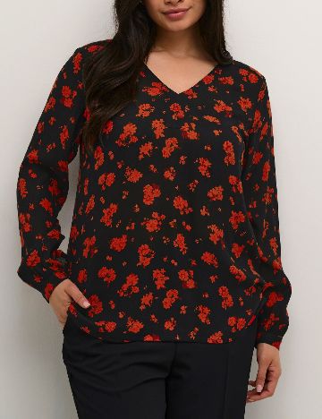 Bluza Kaffe Curve, negru