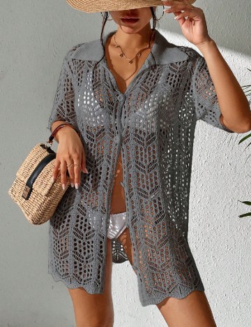 Bluza de plaja SHEIN, gri