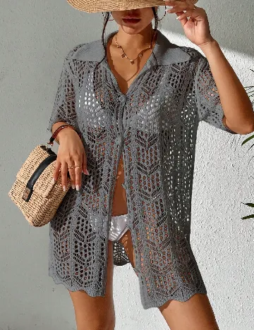 Bluza de plaja SHEIN, gri