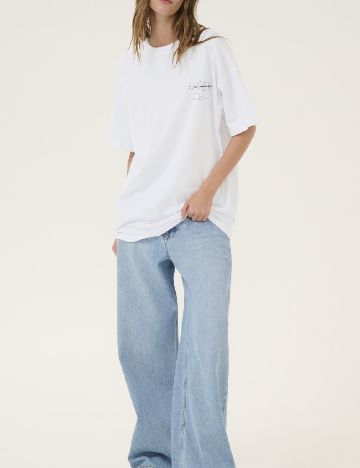Tricou Oversize My Essential Wardrobe, alb