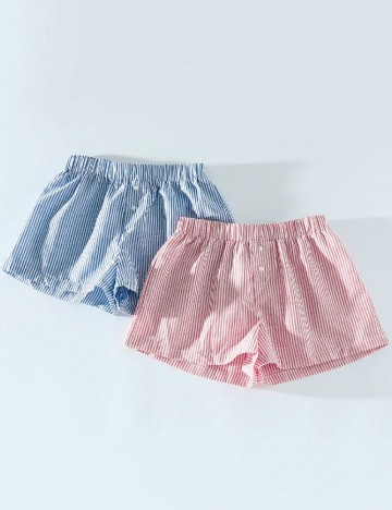 Set Pantaloni scurti 2 perechi SHEIN, rosu/albastru