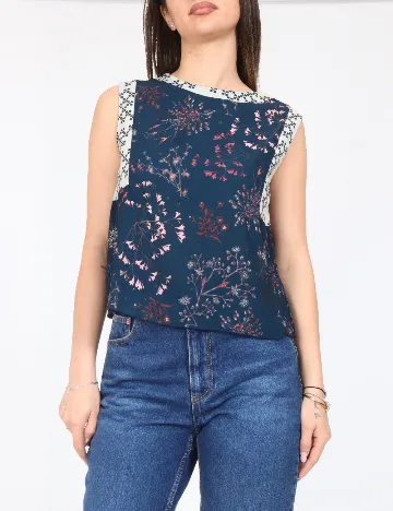 Top Zara, albastru