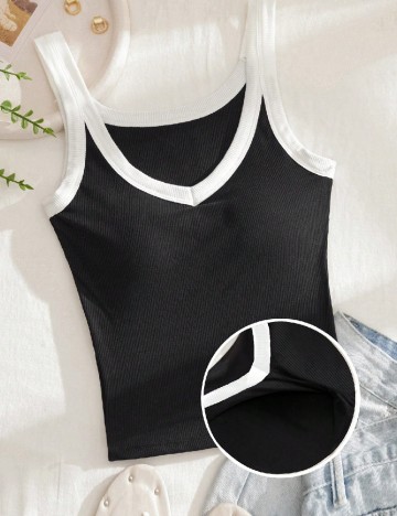 Top SHEIN CURVE, negru