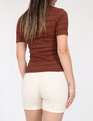 Pantaloni scurti Zara, alb