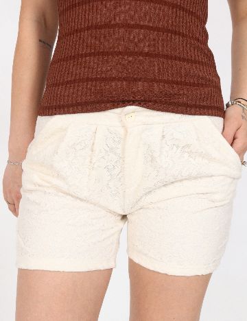Pantaloni scurti Zara, alb