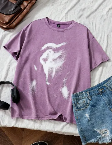 Tricou SHEIN CURVE, mov