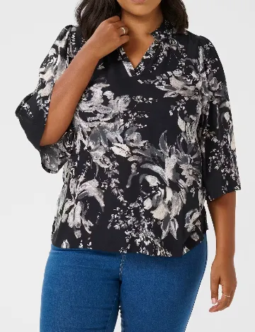 Bluza Kaffe Curve, negru