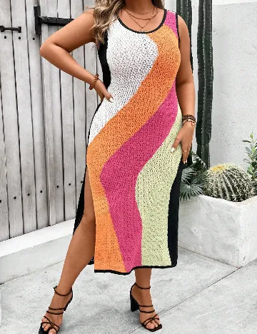 Rochie medie SHEIN CURVE, mix culori