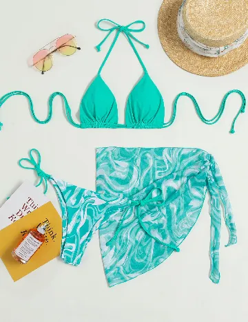 Costum de baie SHEIN, verde