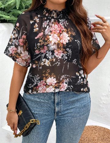 Bluza SHEIN CURVE, floral