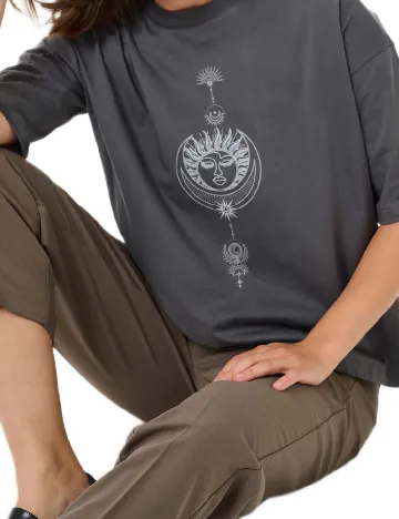 Tricou Kaffe, gri