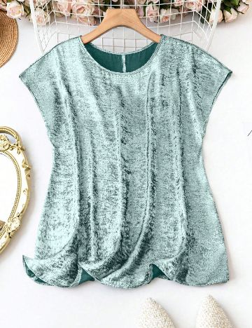 Bluza SHEIN CURVE, turcoaz