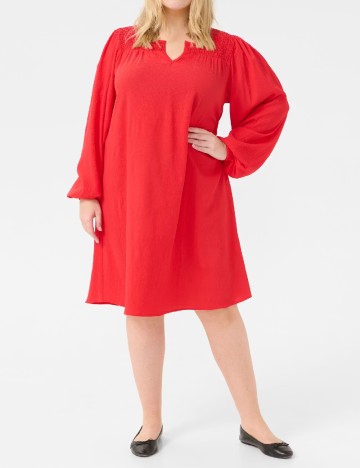 Rochie scurta Kaffe Curve, rosu