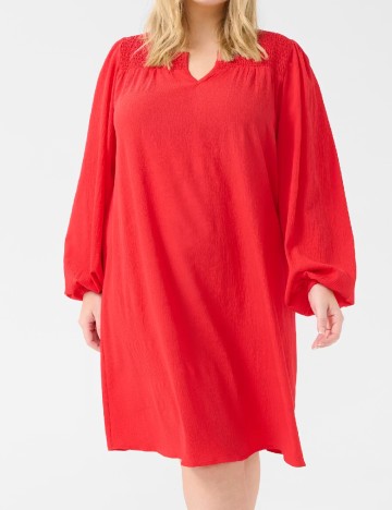 Rochie scurta Kaffe Curve, rosu