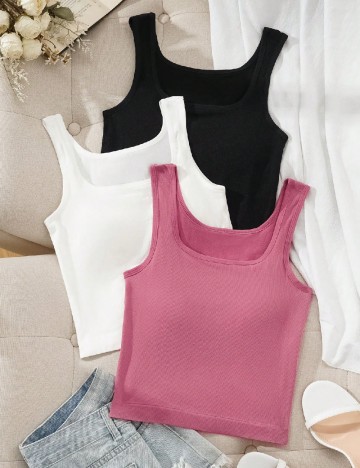 Set topuri 3 bucati SHEIN, mix culori