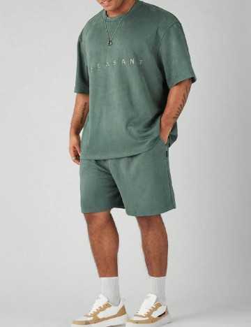 Compleu SHEIN Plus Size Men, verde