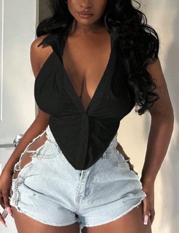 Top SHEIN, negru