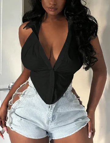 Top SHEIN, negru