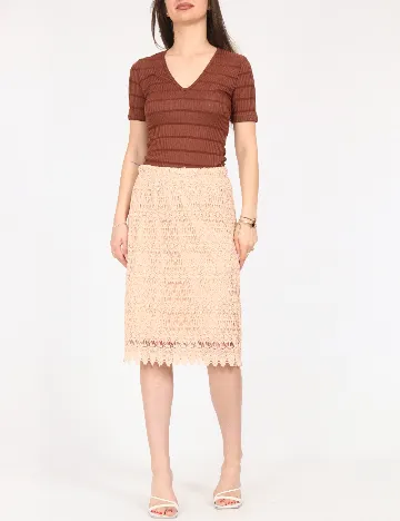 Fusta Zara, crem